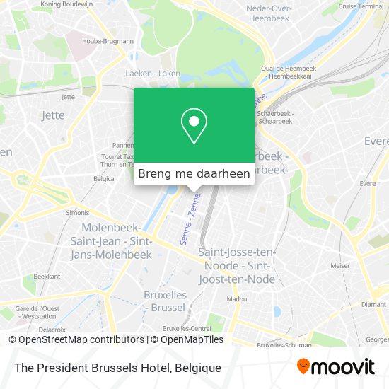 The President Brussels Hotel kaart