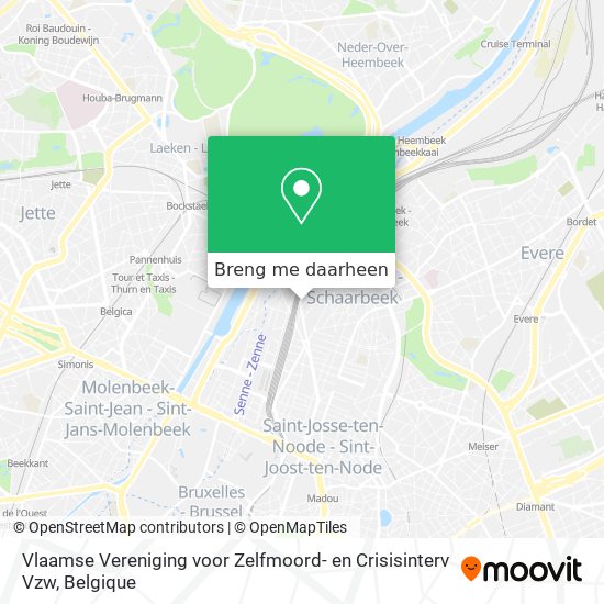 Vlaamse Vereniging voor Zelfmoord- en Crisisinterv Vzw kaart