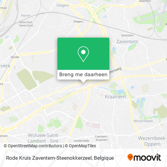 Rode Kruis Zaventem-Steenokkerzeel kaart