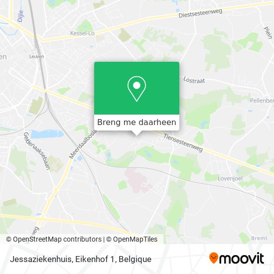 Jessaziekenhuis, Eikenhof 1 kaart