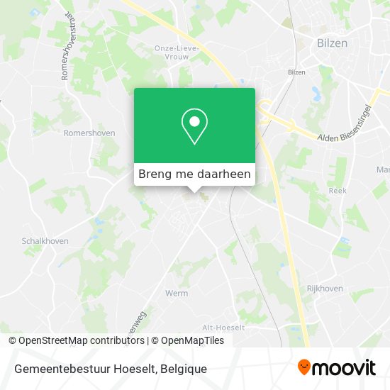 Gemeentebestuur Hoeselt kaart