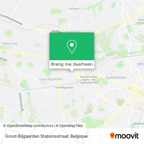 Groot-Bijgaarden Stationsstraat kaart