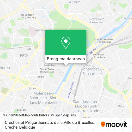 Crèches et Prégardiennats de la Ville de Bruxelles, Crèche kaart