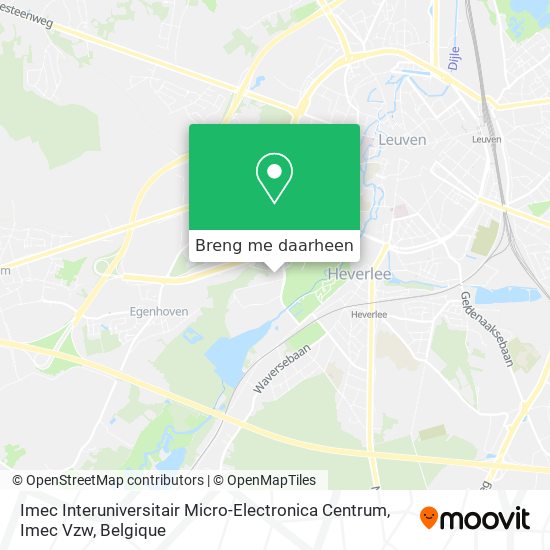Imec Interuniversitair Micro-Electronica Centrum, Imec Vzw kaart