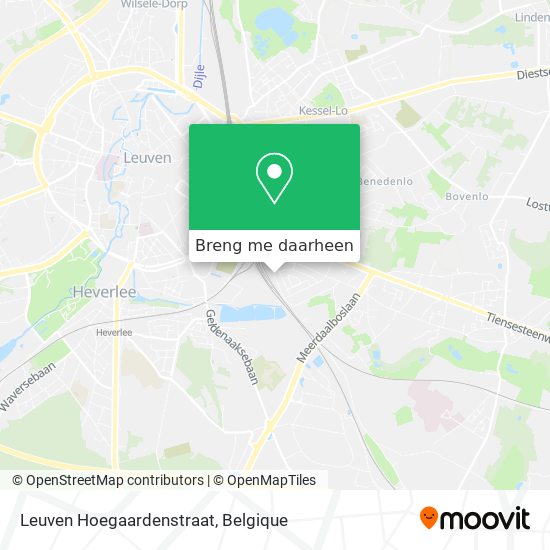 Leuven Hoegaardenstraat kaart