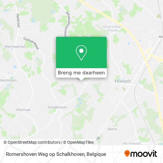 Romershoven Weg op Schalkhoven kaart