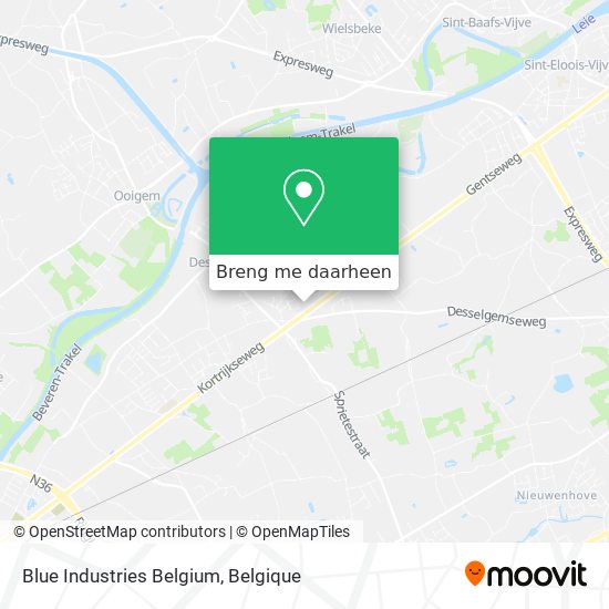 Blue Industries Belgium kaart