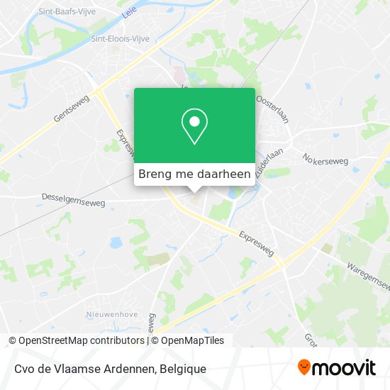 Cvo de Vlaamse Ardennen kaart