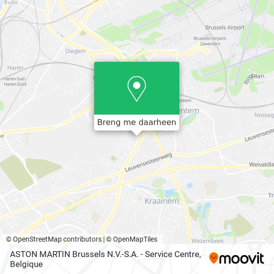 ASTON MARTIN Brussels N.V.-S.A. - Service Centre kaart