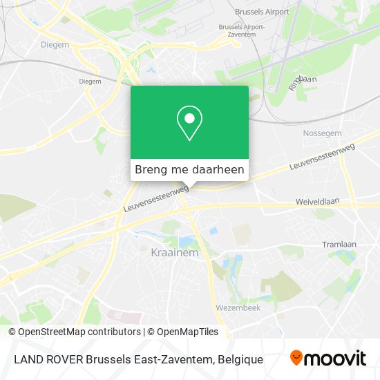 LAND ROVER Brussels East-Zaventem kaart
