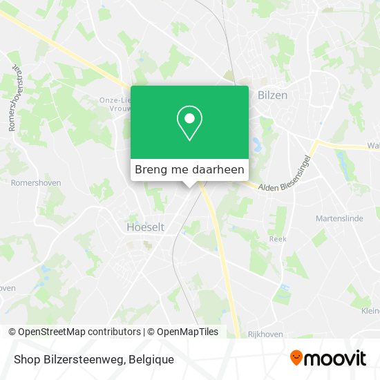Shop Bilzersteenweg kaart