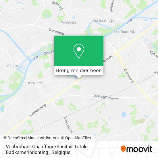 Vanbrabant Chauffage / Sanitair Totale Badkamerinrichting. kaart