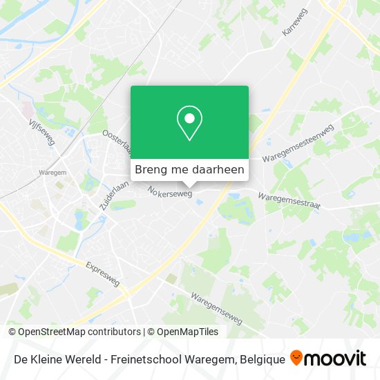 De Kleine Wereld - Freinetschool Waregem kaart