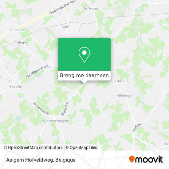 Aaigem Hofveldweg kaart