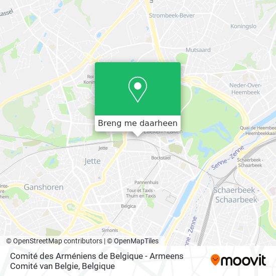 Comité des Arméniens de Belgique - Armeens Comité van Belgie kaart