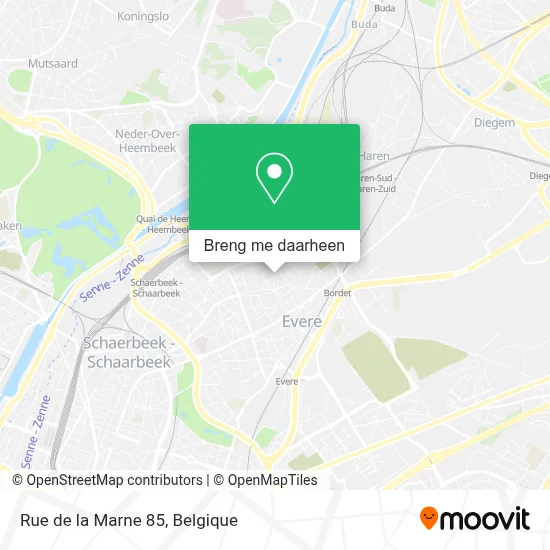 Rue de la Marne 85 kaart