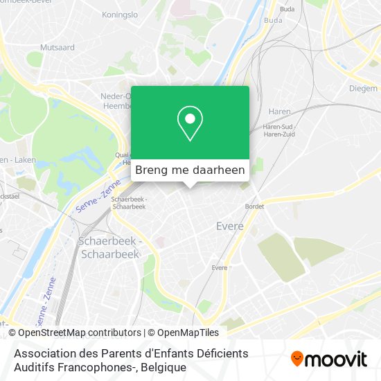 Association des Parents d'Enfants Déficients Auditifs Francophones- kaart
