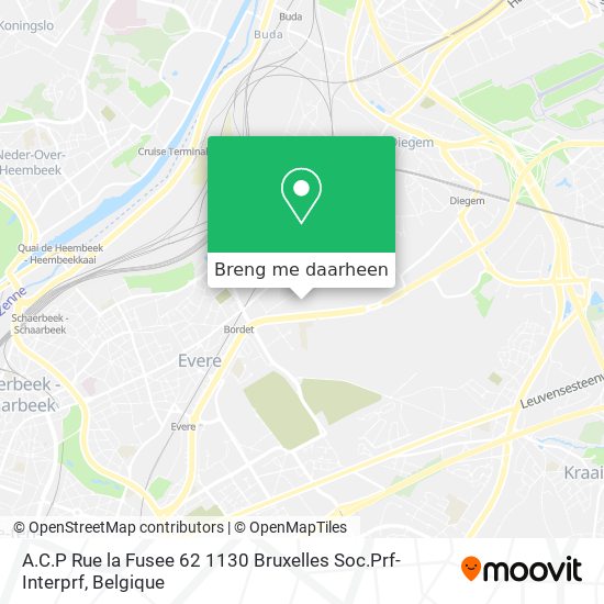 A.C.P Rue la Fusee 62 1130 Bruxelles Soc.Prf-Interprf kaart