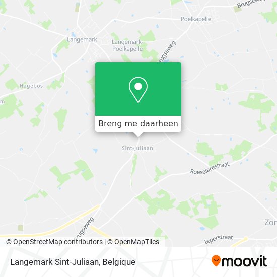 Langemark Sint-Juliaan kaart