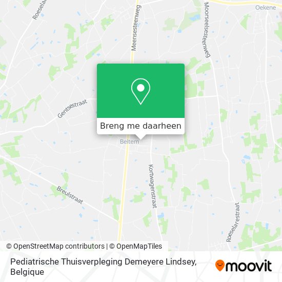 Pediatrische Thuisverpleging Demeyere Lindsey kaart