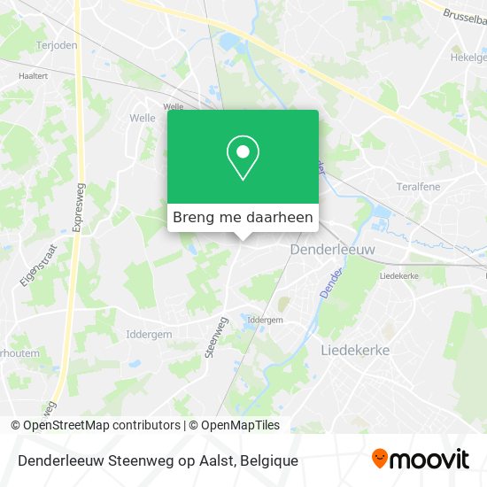 Denderleeuw Steenweg op Aalst kaart