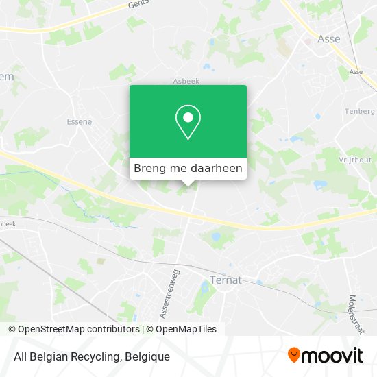 All Belgian Recycling kaart