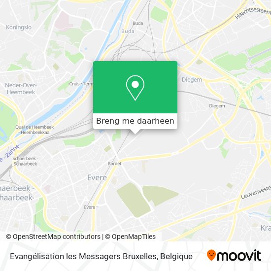 Evangélisation les Messagers Bruxelles kaart