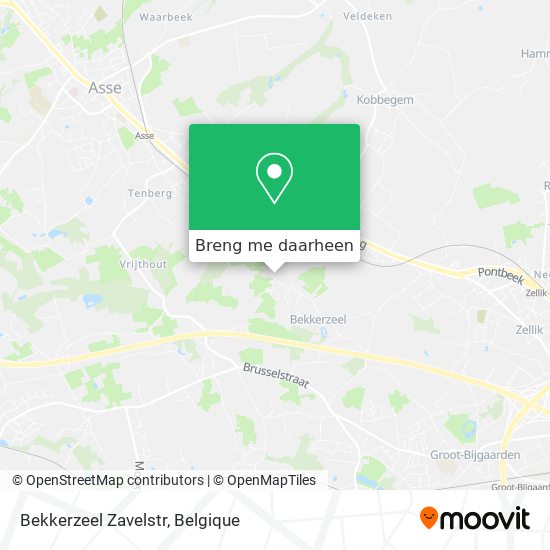 Bekkerzeel Zavelstr kaart