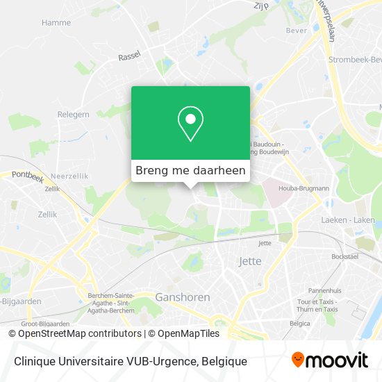 Clinique Universitaire VUB-Urgence kaart