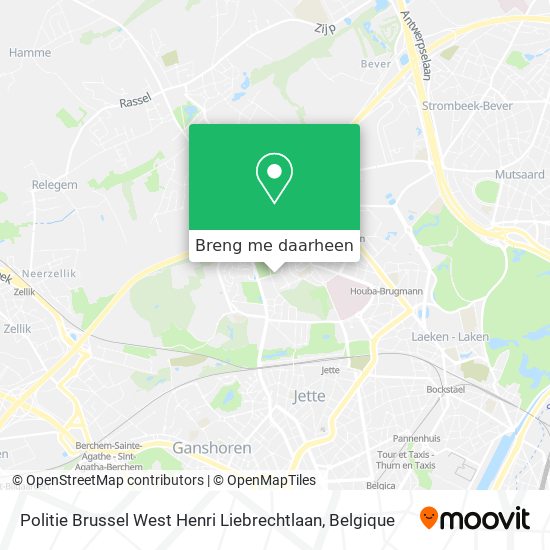 Politie Brussel West Henri Liebrechtlaan kaart