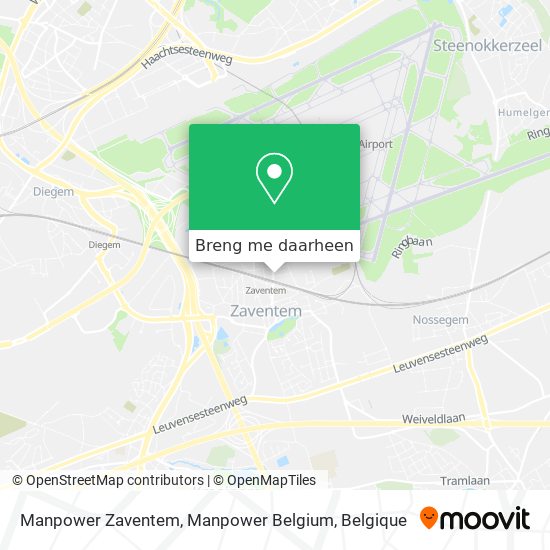 Manpower Zaventem, Manpower Belgium kaart