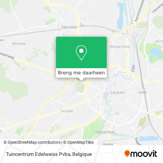 Tuincentrum Edelweiss Pvba kaart