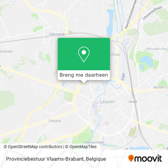 Provinciebestuur Vlaams-Brabant kaart