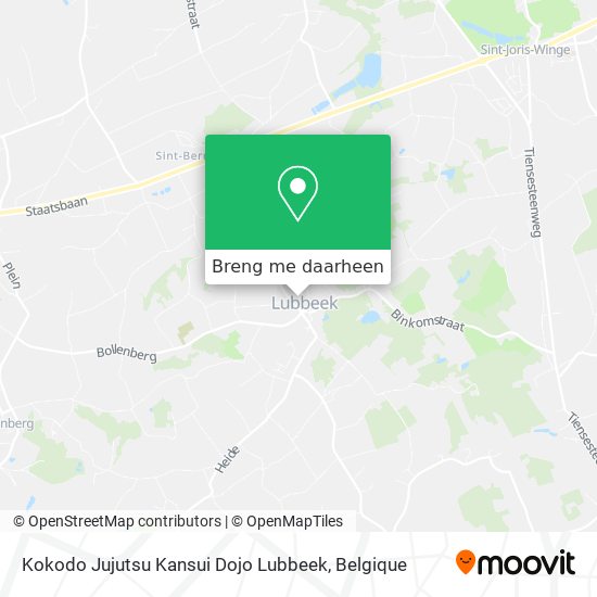 Kokodo Jujutsu Kansui Dojo Lubbeek kaart
