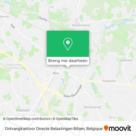 Ontvangkantoor Directe Belastingen Bilzen kaart