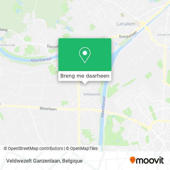 Veldwezelt Ganzenlaan kaart