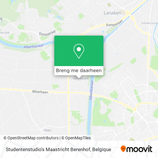 Studentenstudio's Maastricht Berenhof kaart