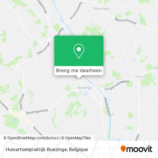 Huisartsenpraktijk Boezinge kaart