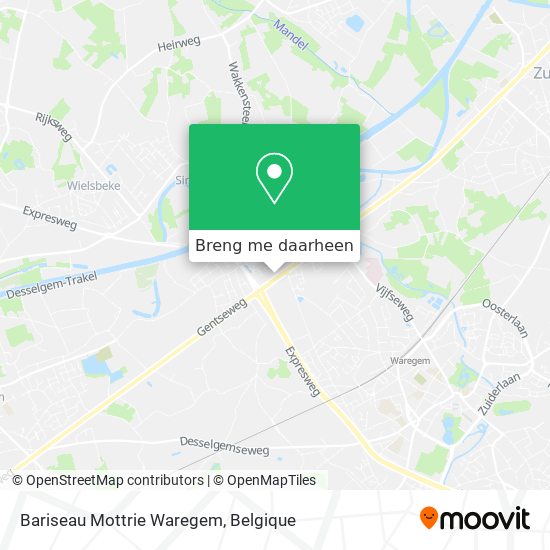 Bariseau Mottrie Waregem kaart