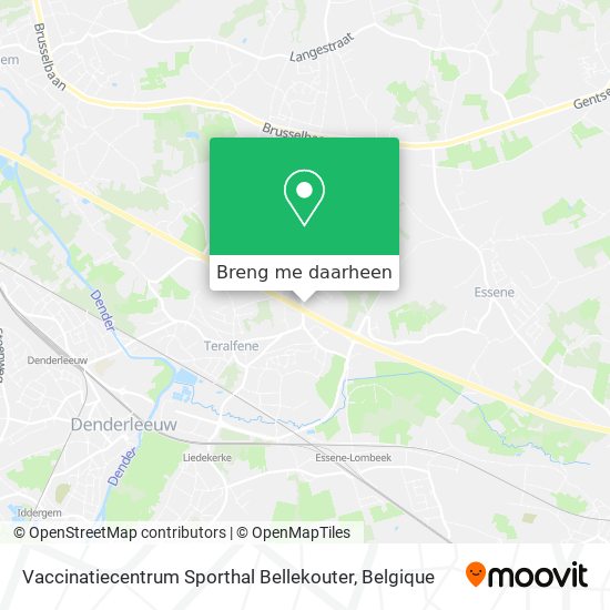 Vaccinatiecentrum Sporthal Bellekouter kaart