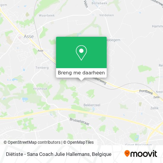 Diëtiste - Sana Coach Julie Hallemans kaart