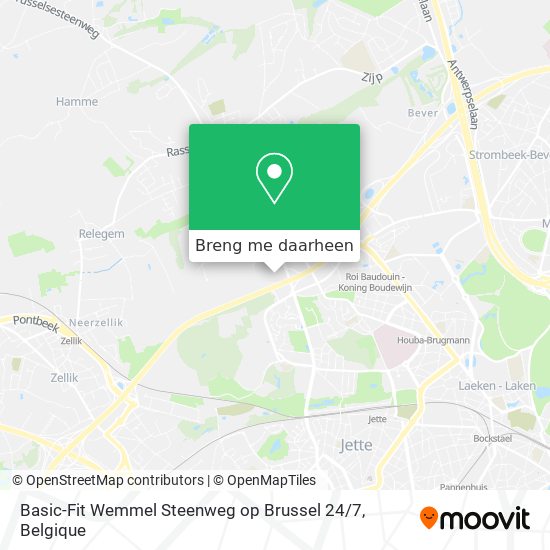 Basic-Fit Wemmel Steenweg op Brussel 24 / 7 kaart