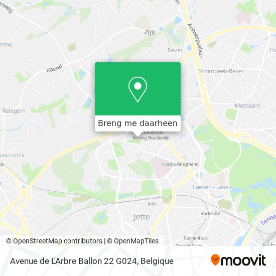 Avenue de L'Arbre Ballon 22 G024 kaart