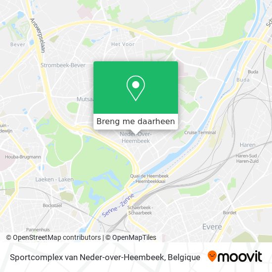 Sportcomplex van Neder-over-Heembeek kaart