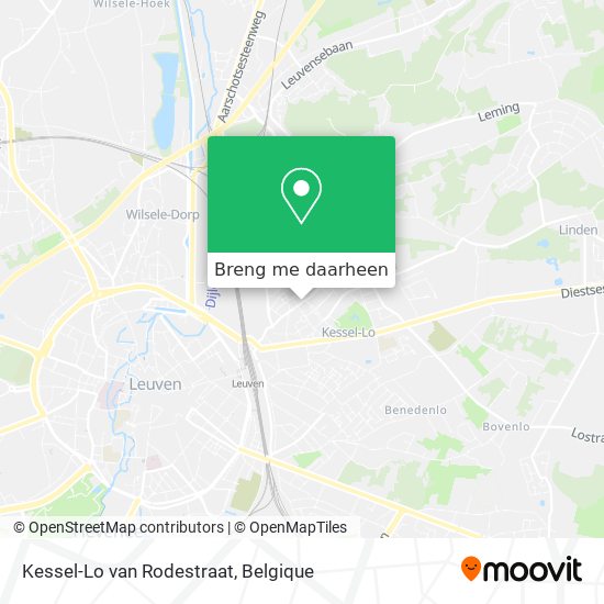 Kessel-Lo van Rodestraat kaart