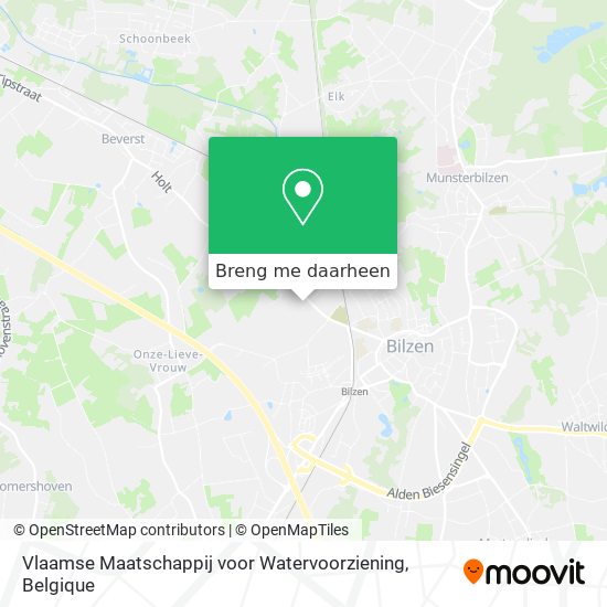 Vlaamse Maatschappij voor Watervoorziening kaart