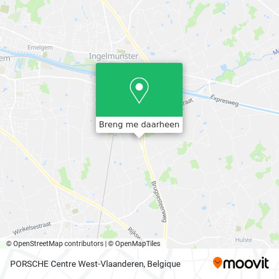 PORSCHE Centre West-Vlaanderen kaart
