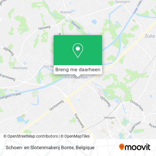 Schoen- en Slotenmakerij Bonte kaart