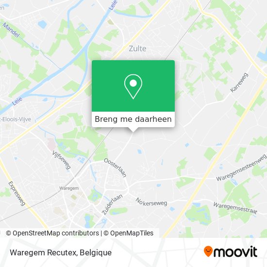 Waregem Recutex kaart