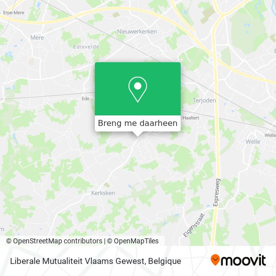 Liberale Mutualiteit Vlaams Gewest kaart